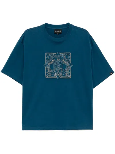Sport B. By Agnès B. Embroidered T-shirt In Blue