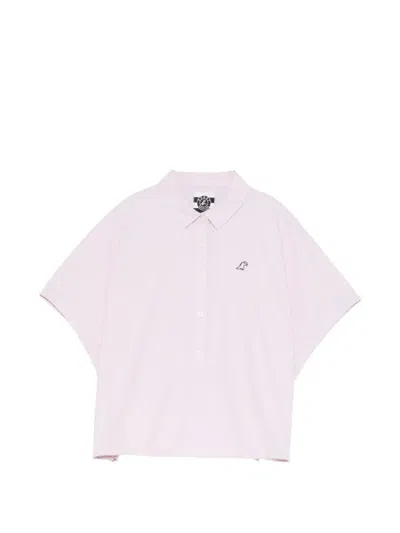 Sport B. By Agnès B. Embroidered-logo Short-sleeve Shirt In Pink