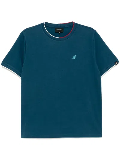 Sport B. By Agnès B. Flat-knitted T-shirt In Blue