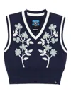 Sport B. By Agnès B. Flower Graphic Sweater Vest In Blue