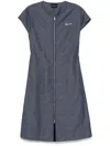 Sport B. By Agnès B. Front Zip Striped Dress In Blue