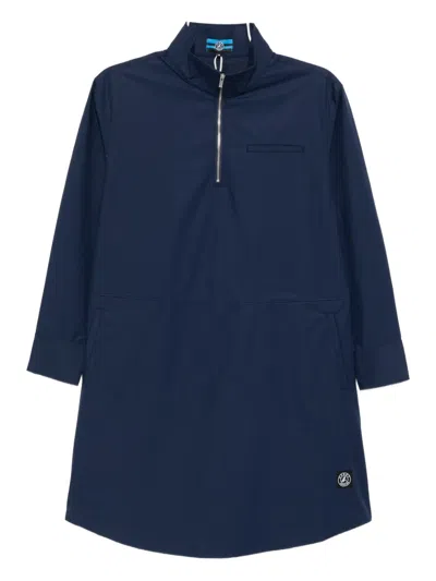 Sport B. By Agnès B. Half Zipped Dress In Blue