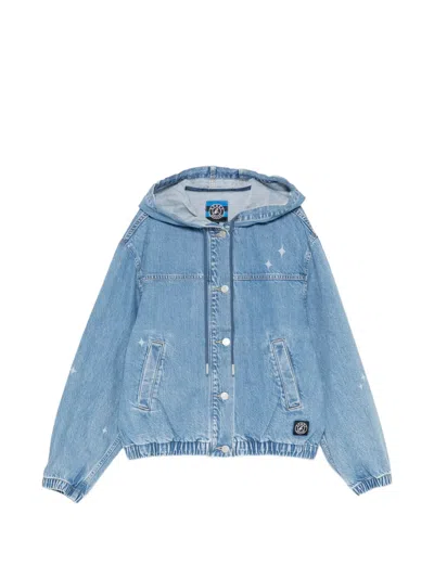 Sport B. By Agnès B. Hooded Denim Jacket In Blue