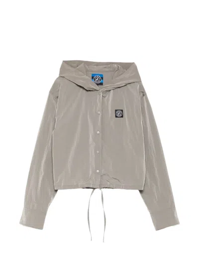 Sport B. By Agnès B. Hooded Pleated Dress In Brown