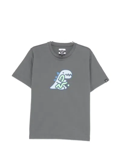 Sport B. By Agnès B. Hugging Dino T-shirt In Gray
