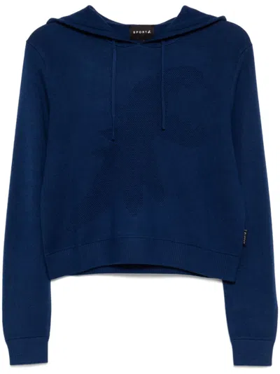 Sport B. By Agnès B. Jacquard Hoodie In Blue