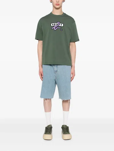 Sport B. By Agnès B. Logo-embroidered T-shirt In Green