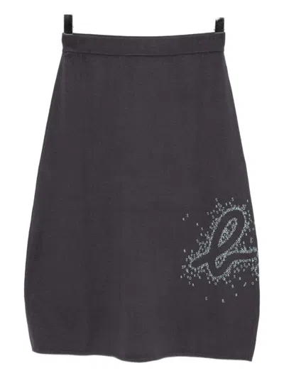 Sport B. By Agnès B. Logo Knitted Skirt In Gray