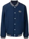 Sport B. By Agnès B. Logo-patch Cotton Bomber Jacket In Blue