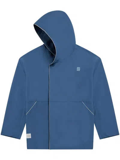 Sport B. By Agnès B. Logo-patch Hooded Jacket In Blue