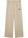 Sport B. By Agnès B. Logo-patch Wide-leg Trousers In Neutrals