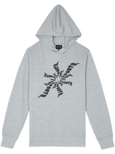 Sport B. By Agnès B. Logo-print Cotton Hoodie In Grey