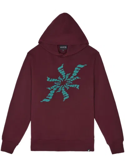 Sport B. By Agnès B. Logo-print Cotton Hoodie In Red