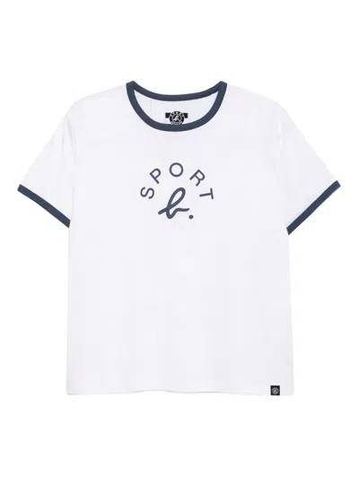 Sport B. By Agnès B. Logo-print Cotton T-shirt In White