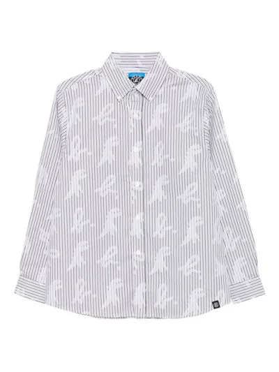 Sport B. By Agnès B. Logo-print Striped Shirt In White