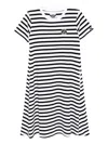 Sport B. By Agnès B. Logoed Stripe Dress In Black