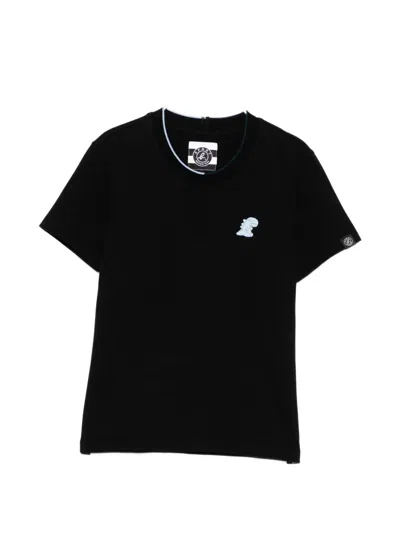 Sport B. By Agnès B. Logo-embroidered Round Neck T-shirt In Black