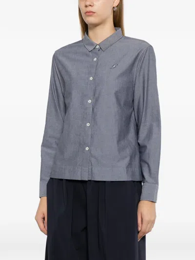 Sport B. By Agnès B. Logo-embroidered Shirt In Gray