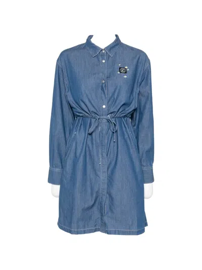 Sport B. By Agnès B. Logo-patch Shirt Dress In Blue