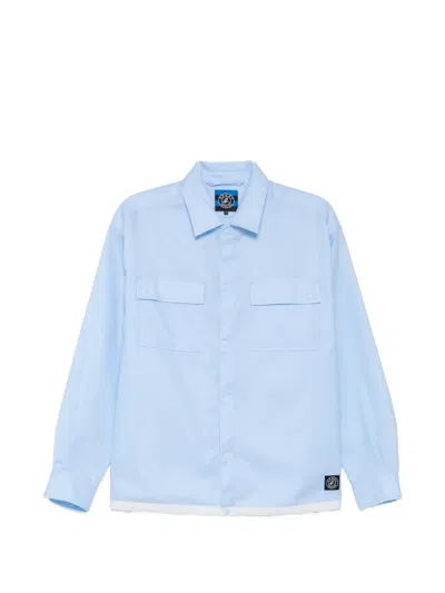 Sport B. By Agnès B. Logo-patched Checked Shirt In Blue