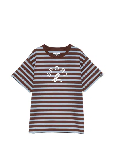 Sport B. By Agnès B. Logo-print Striped T-shirt In Multi