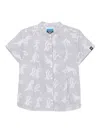 Sport B. By Agnès B. Mandarin-collar Striped Shirt In White