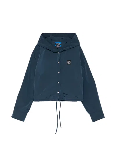 Sport B. By Agnès B. Nylon Hooded Jacket In Blue