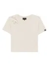 Sport B. By Agnès B. Open Embroidery Dino T-shirt In Nude