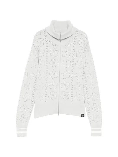 Sport B. By Agnès B. Openwork Zip Cardigan In White