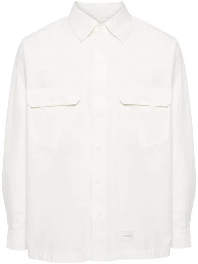 Sport B. By Agnès B. Pocket Poplin Shirt In White