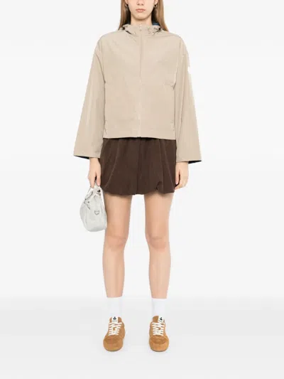 Sport B. By Agnès B. Reversible Hooded Zip Jacket In Brown
