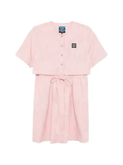 Sport B. By Agnès B. Seersucker Aop Dress In Pink