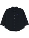 Sport B. By Agnès B. Seersucker Batwing Shirt In Blue