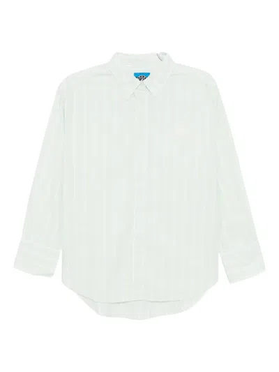 Sport B. By Agnès B. Stiped Cotton Shirt In Blue