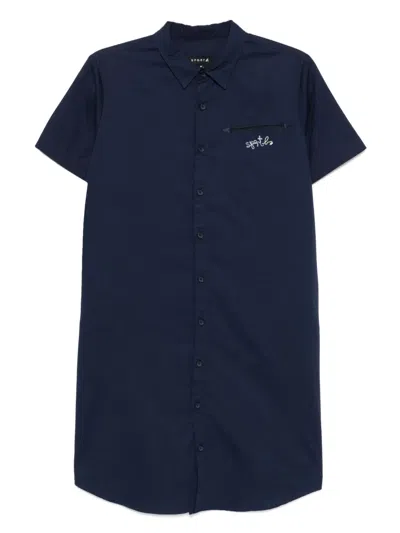 Sport B. By Agnès B. Stitched Logo T-shirt In Blue
