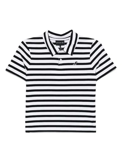 Sport B. By Agnès B. Stripe Polo Shirt In White
