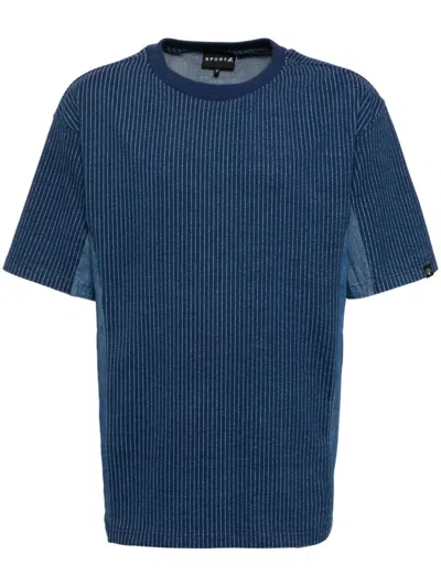 Sport B. By Agnès B. Striped Jersey T-shirt In Blue