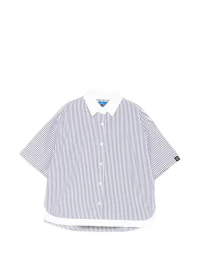 Sport B. By Agnès B. Striped Short-sleeve Shirt In Blue