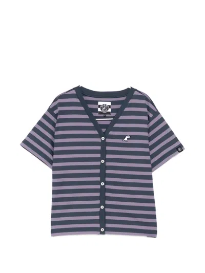 Sport B. By Agnès B. Striped Short-sleeve T-shirt In Purple
