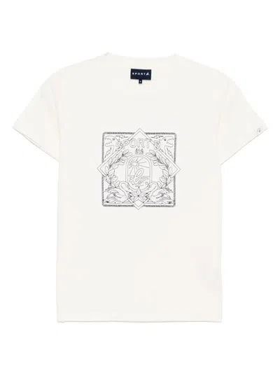 Sport B. By Agnès B. Swan Embroidery T-shirt In White