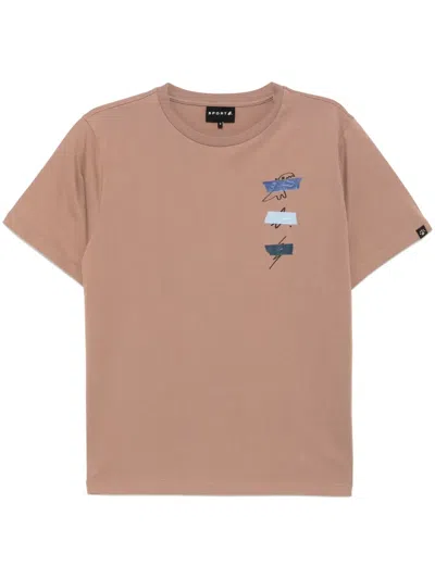 Sport B. By Agnès B. Tapes T-shirt In Brown