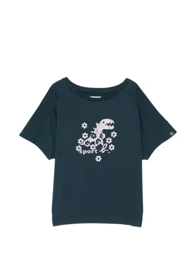 Sport B. By Agnès B. Texture Dino T-shirt In Blue