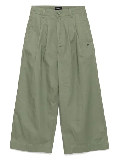 Sport B. By Agnès B. Wide-leg Trousers In Green
