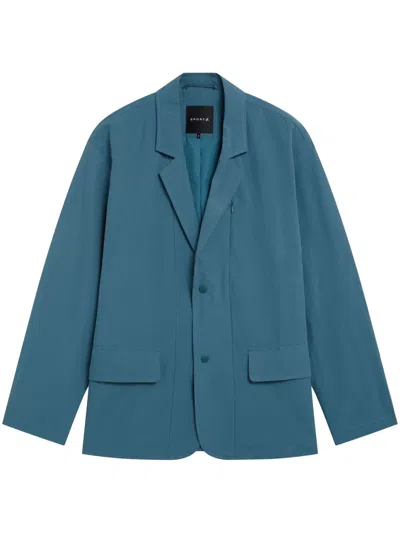 Sport B. By Agnès B. Zip-pocket Press-stud Blazer In Blue