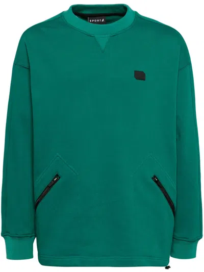 Sport B. By Agnès B. Zip-pocket Sweatshirt In Green