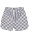 Sportmax Striped Patch Pocket Elasticated Shorts In Black
