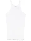 Sportmax Woman Tank Top White Size L Cotton, Silk, Elastane
