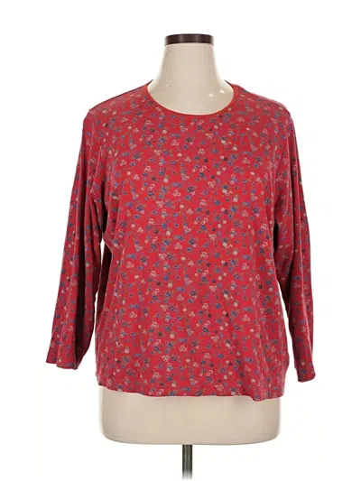 Pre-owned Sport Savvy 3/4 Sleeve T-shirt In Red