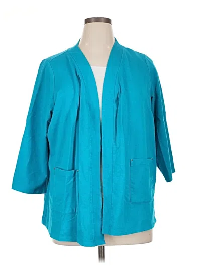 Pre-owned Sport Savvy Cardigan Sweater In Blue