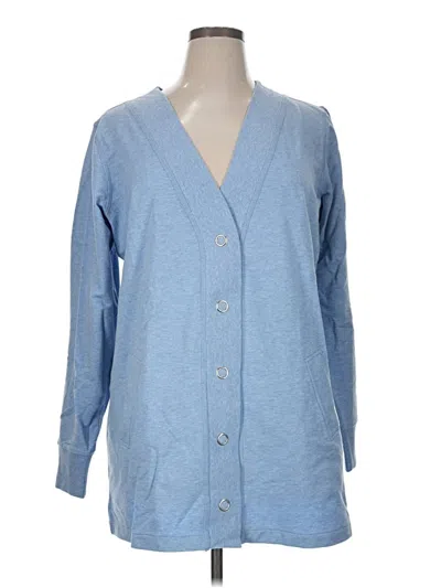 Pre-owned Sport Savvy Cardigan Sweater In Blue